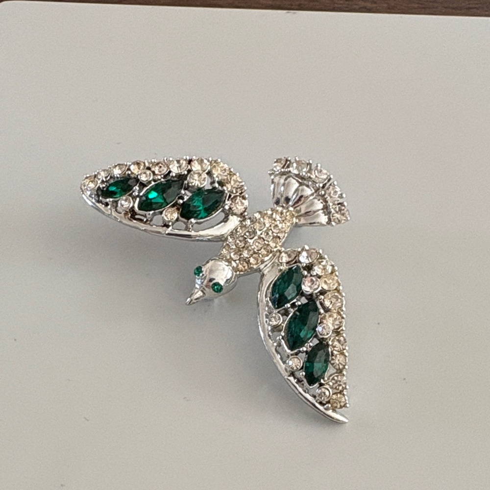 Vintage Coro Sterling Bird In Flight Brooch